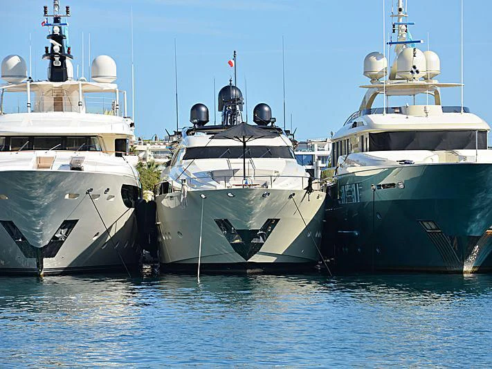 several boats in the water aboard STEALTH Yacht for Sale