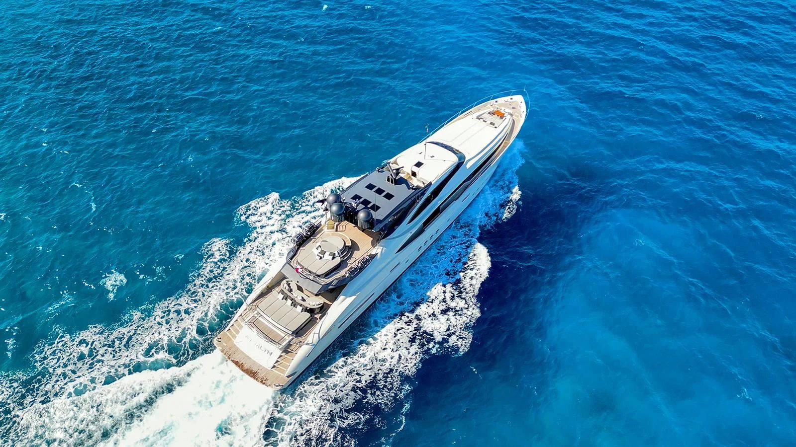 a boat in the water aboard STEALTH Yacht for Sale