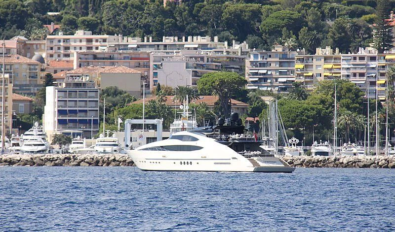 a boat on the water aboard STEALTH Yacht for Sale