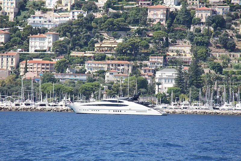 a boat in the water aboard STEALTH Yacht for Sale