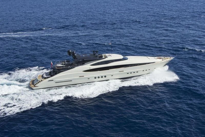 a boat in the water aboard STEALTH Yacht for Sale