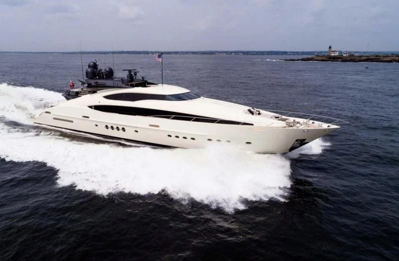 a boat on the water aboard STEALTH Yacht for Sale