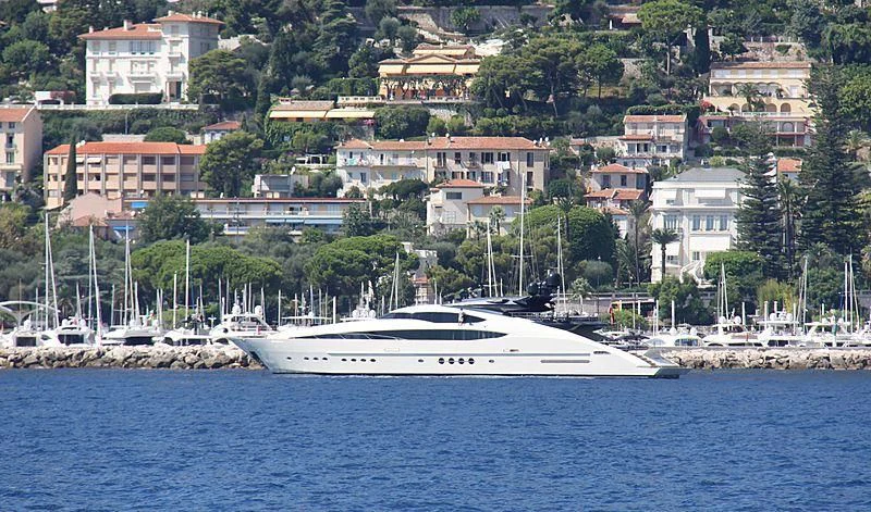 a boat in the water aboard STEALTH Yacht for Sale