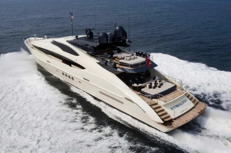 a ship on the water aboard STEALTH Yacht for Sale