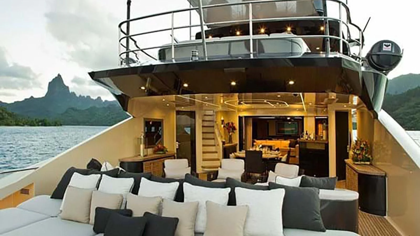 a boat on the water aboard STEALTH Yacht for Sale