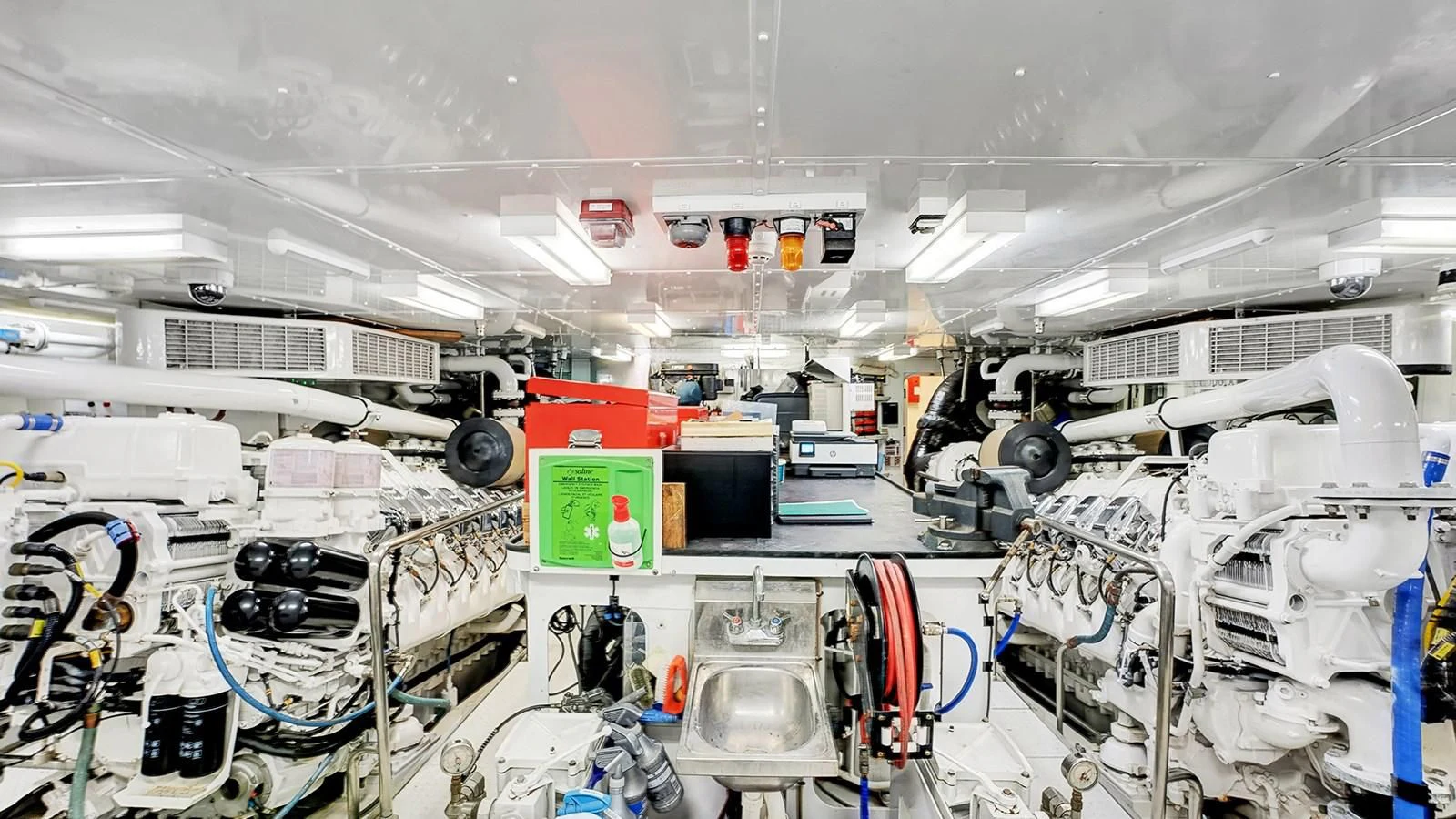 a room with machinery and equipment aboard STEALTH Yacht for Sale