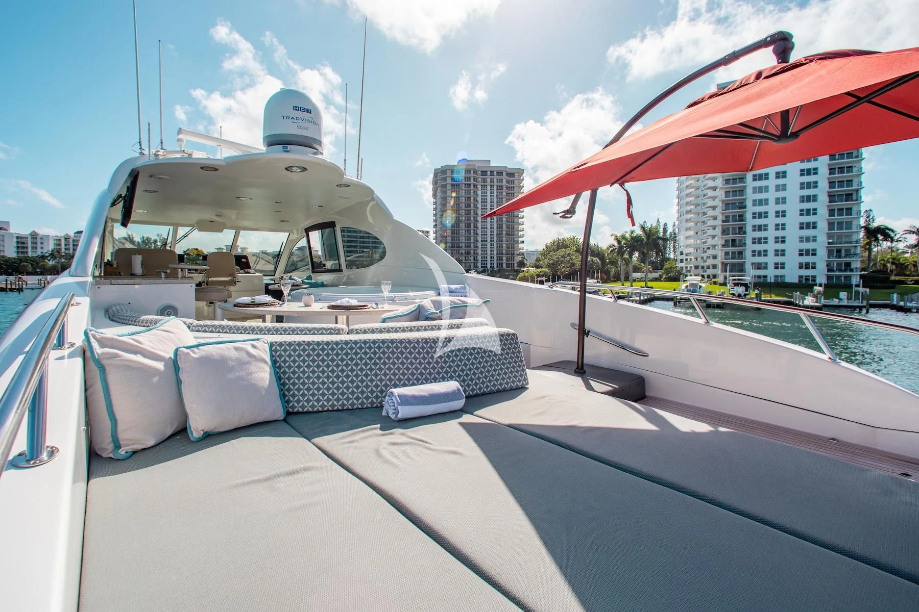 a helicopter on a deck aboard SUMMERWIND Yacht for Sale