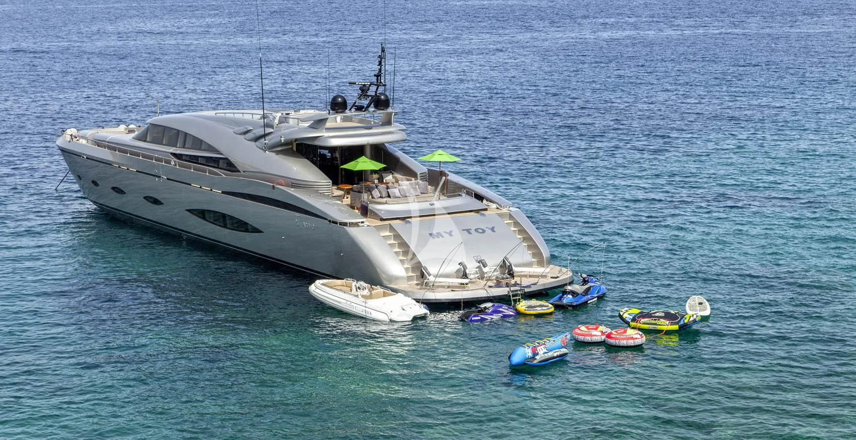 a ship in the water aboard MY TOY Yacht for Sale