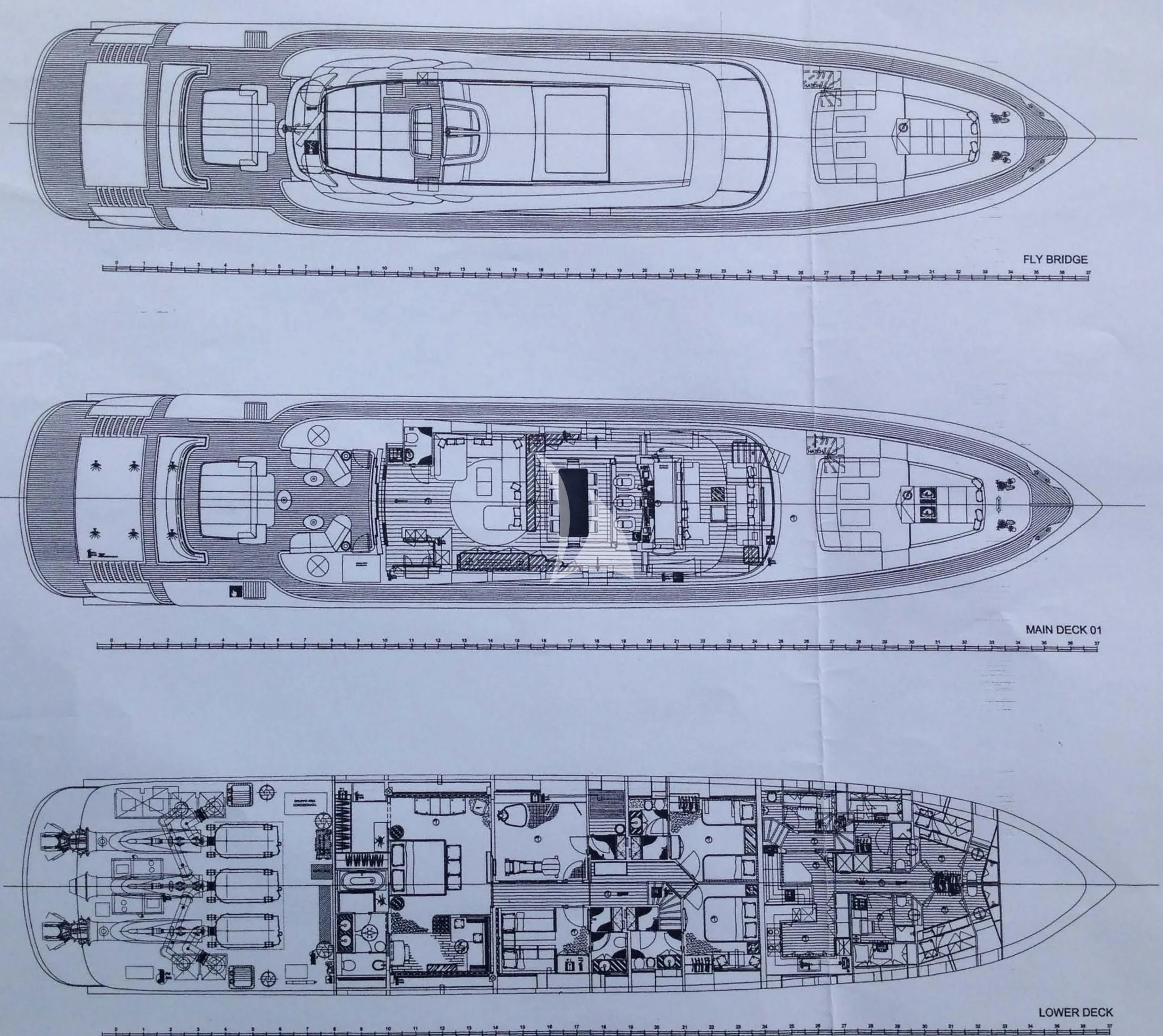diagram, engineering drawing aboard MY TOY Yacht for Sale