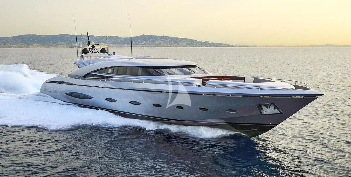 a white boat in the water aboard MY TOY Yacht for Sale