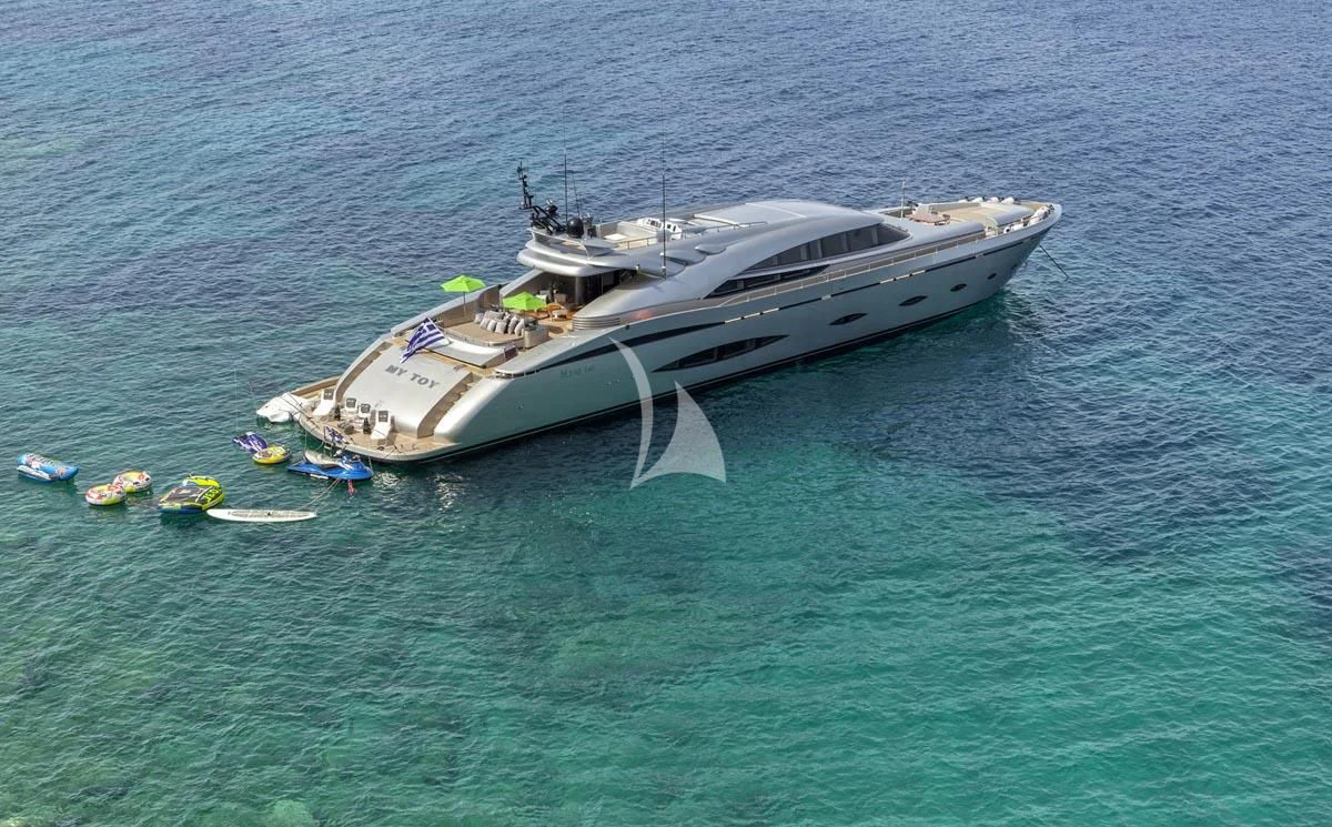 a boat in the water aboard MY TOY Yacht for Sale