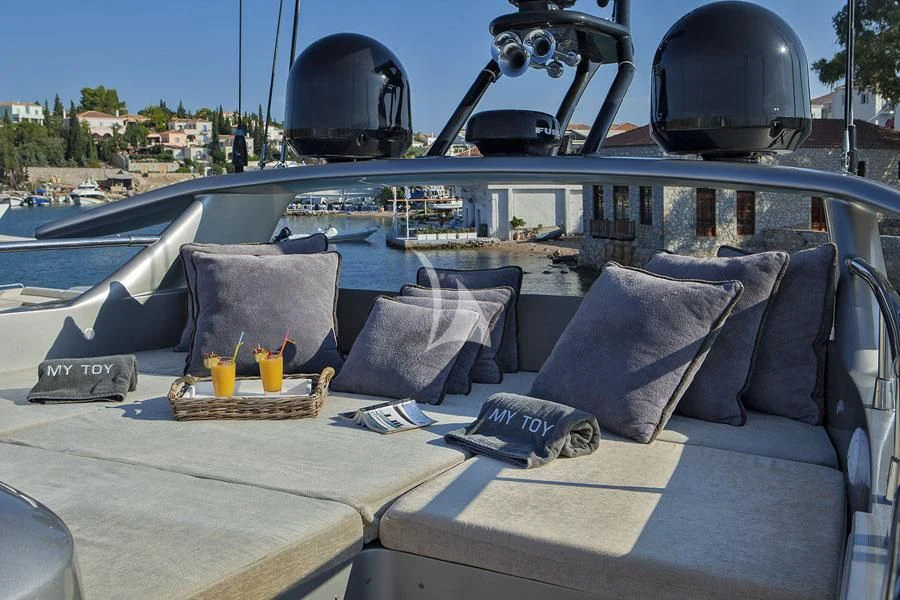 a boat on the water aboard MY TOY Yacht for Sale