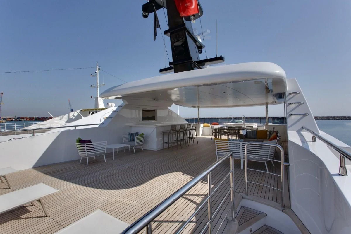 a boat on the water aboard BEBE Yacht for Sale