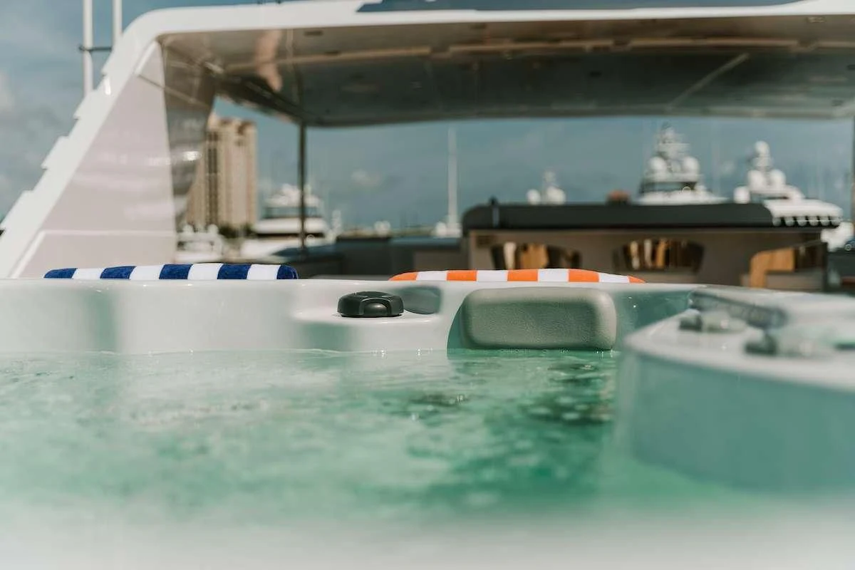 a boat in the water aboard A PLACE IN THE SUN Yacht for Sale