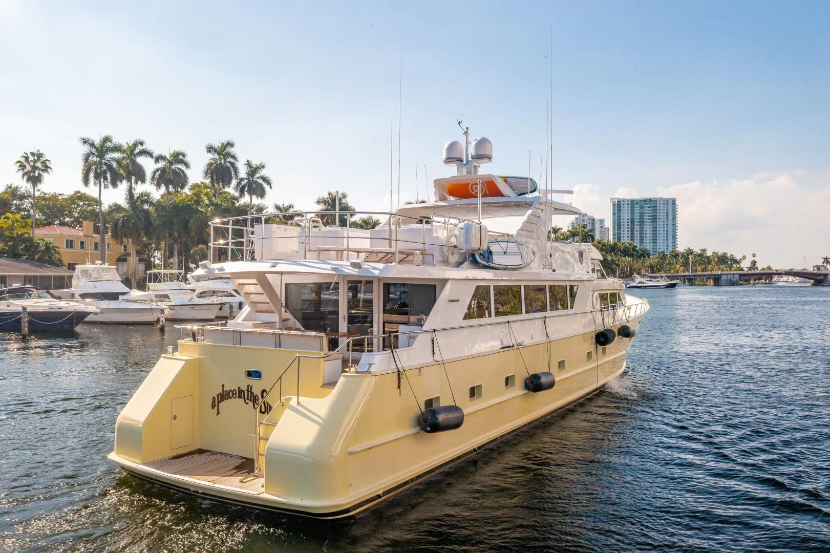 a boat in the water aboard A PLACE IN THE SUN Yacht for Sale