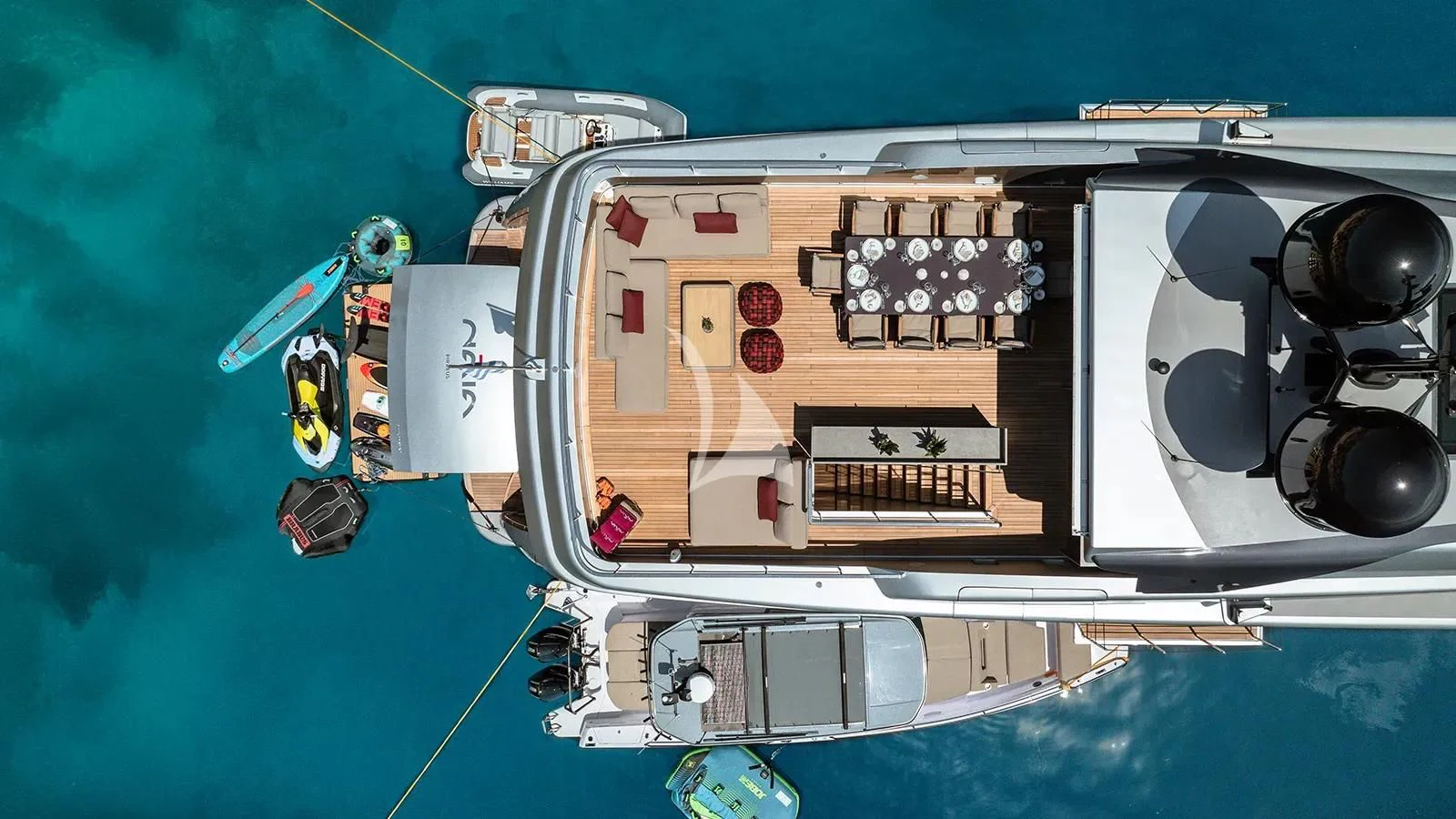 a large metal object with a metal object on it aboard NAIA Yacht for Sale