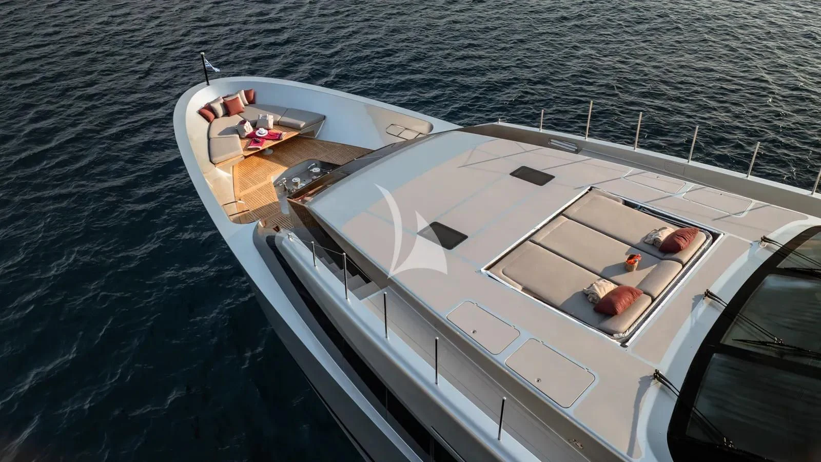 a boat on the water aboard NAIA Yacht for Sale