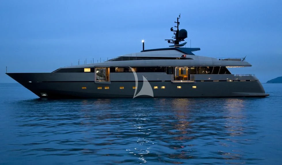 a boat on the water aboard NAIA Yacht for Sale