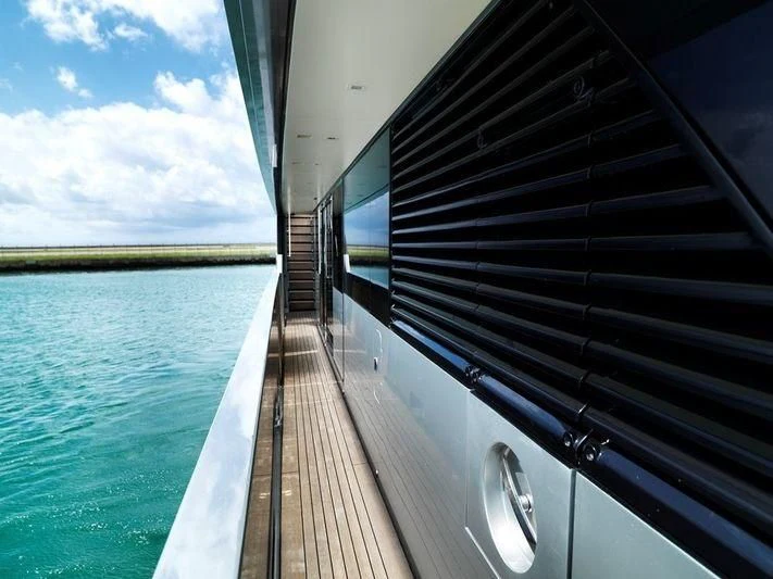 a boat on the water aboard NAIA Yacht for Sale