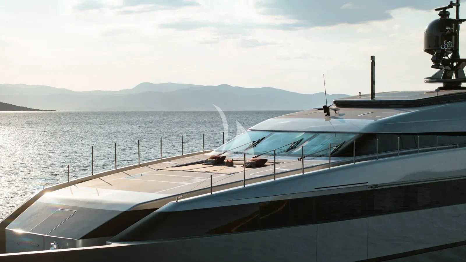 a boat on the water aboard NAIA Yacht for Sale