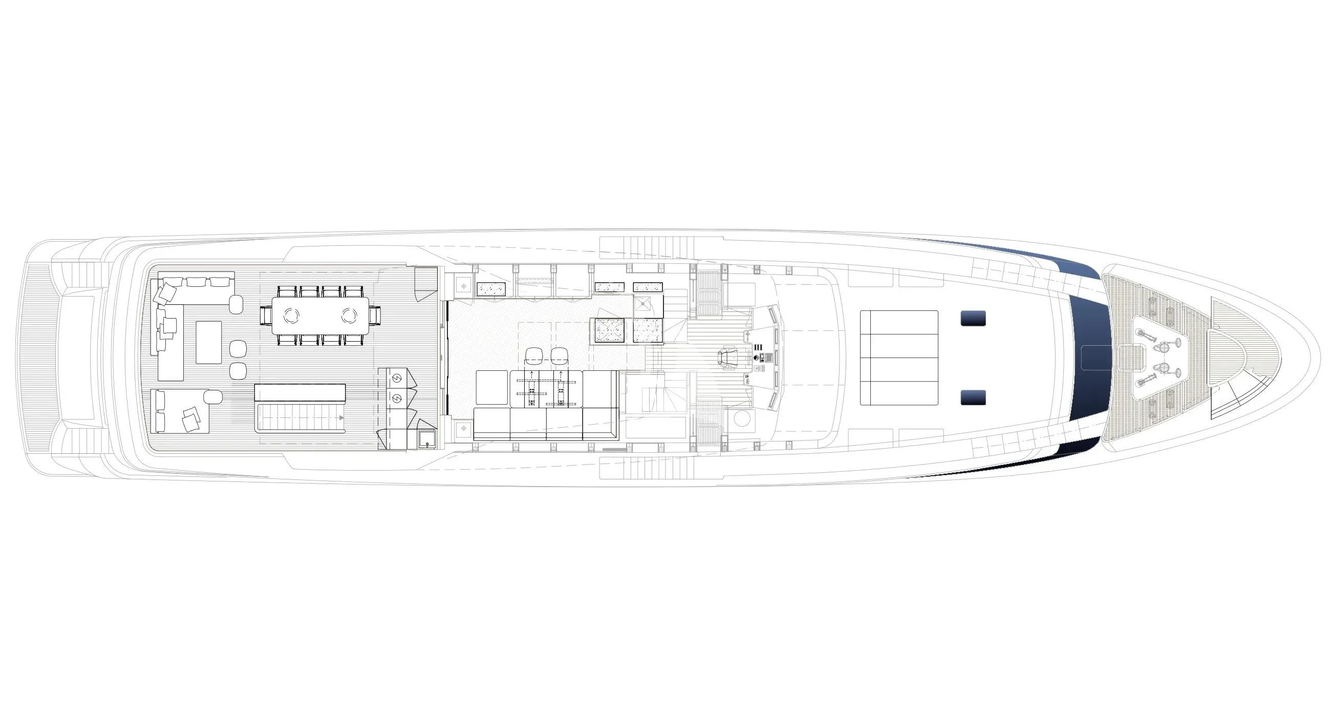 diagram, engineering drawing aboard NAIA Yacht for Sale