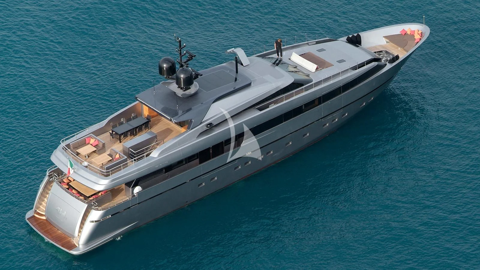 a boat on the water aboard NAIA Yacht for Sale