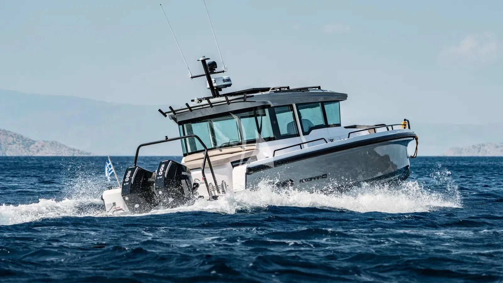 a boat in the water aboard NAIA Yacht for Sale