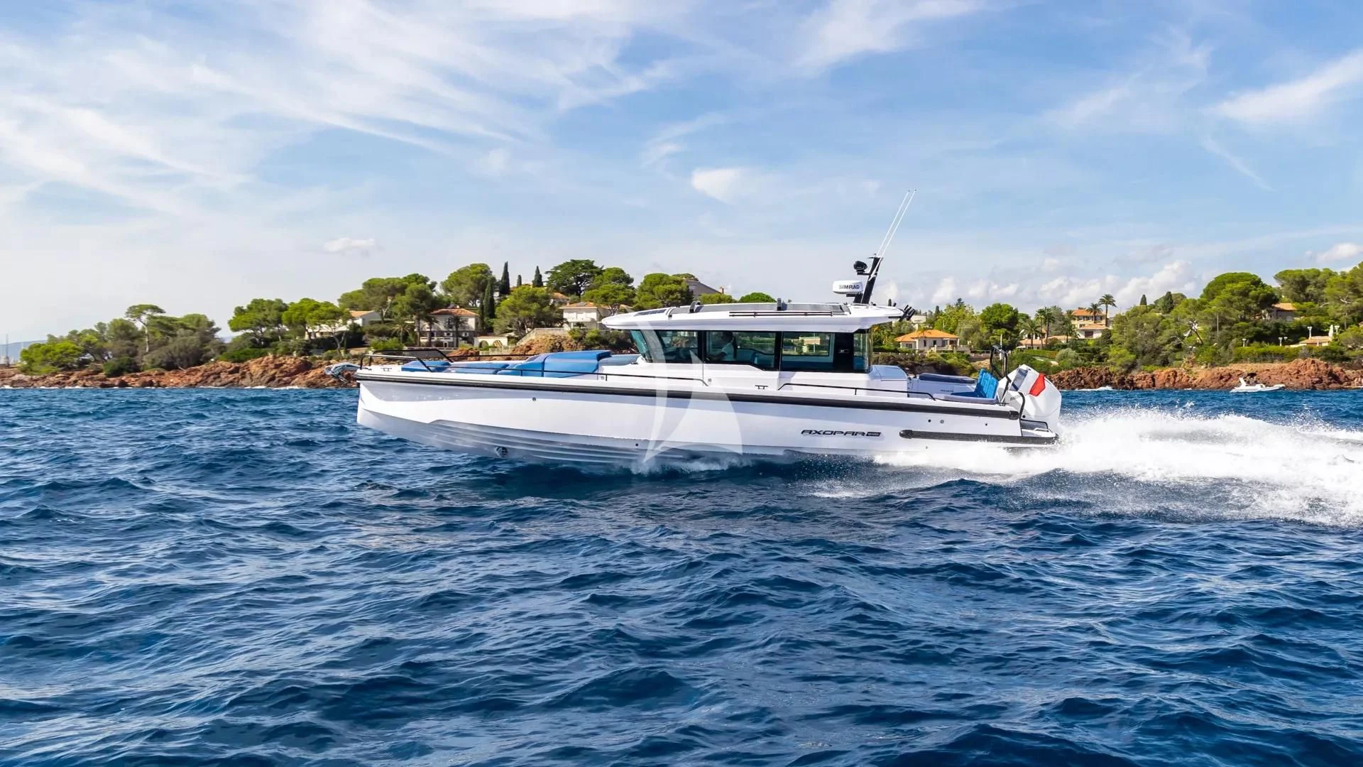 a boat on the water aboard NAIA Yacht for Sale