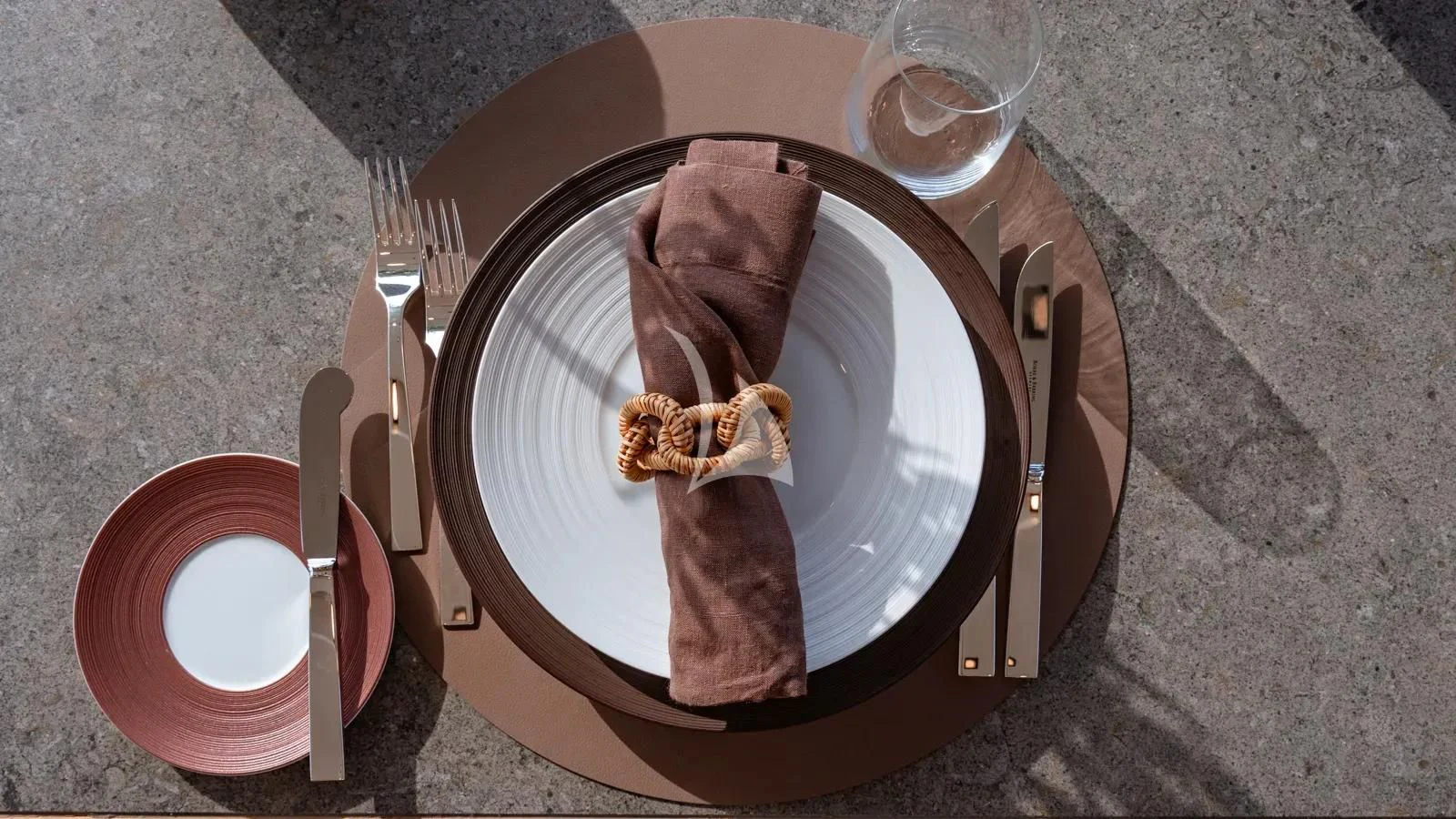 a plate with food on it aboard NAIA Yacht for Sale