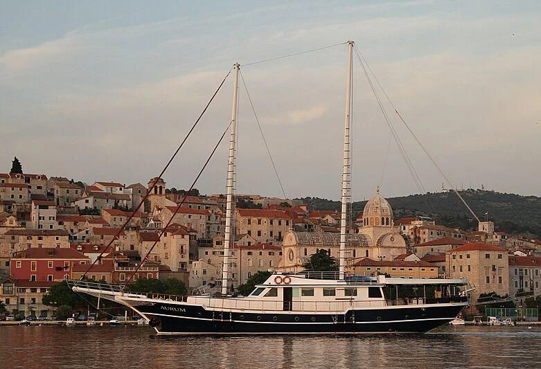 a boat on the water aboard AURUM Yacht for Sale