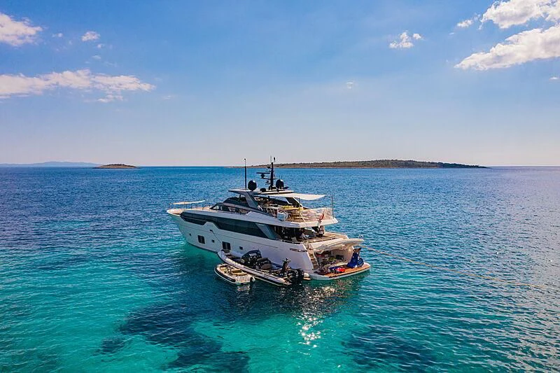 a boat in the water aboard NOOR II Yacht for Charter