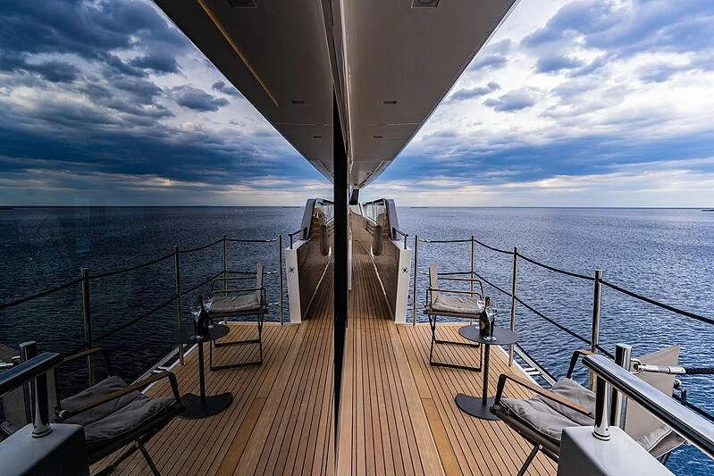 a boat on the water aboard NOOR II Yacht for Charter