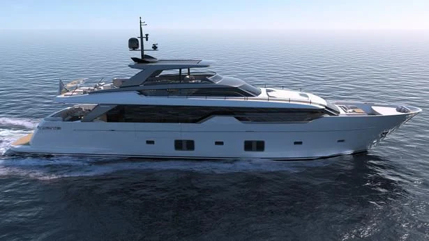 a large white yacht on the water aboard NOOR II Yacht for Charter