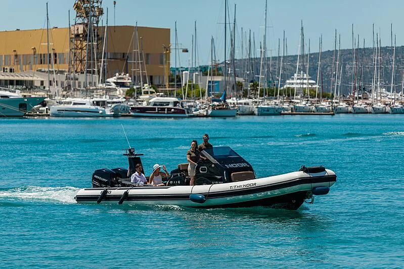 a boat full of people aboard NOOR II Yacht for Charter