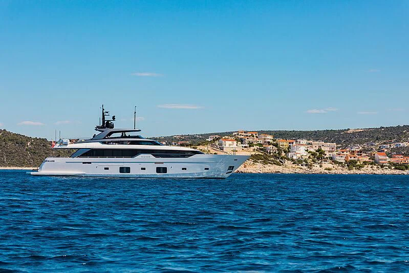 a boat on the water aboard NOOR II Yacht for Charter