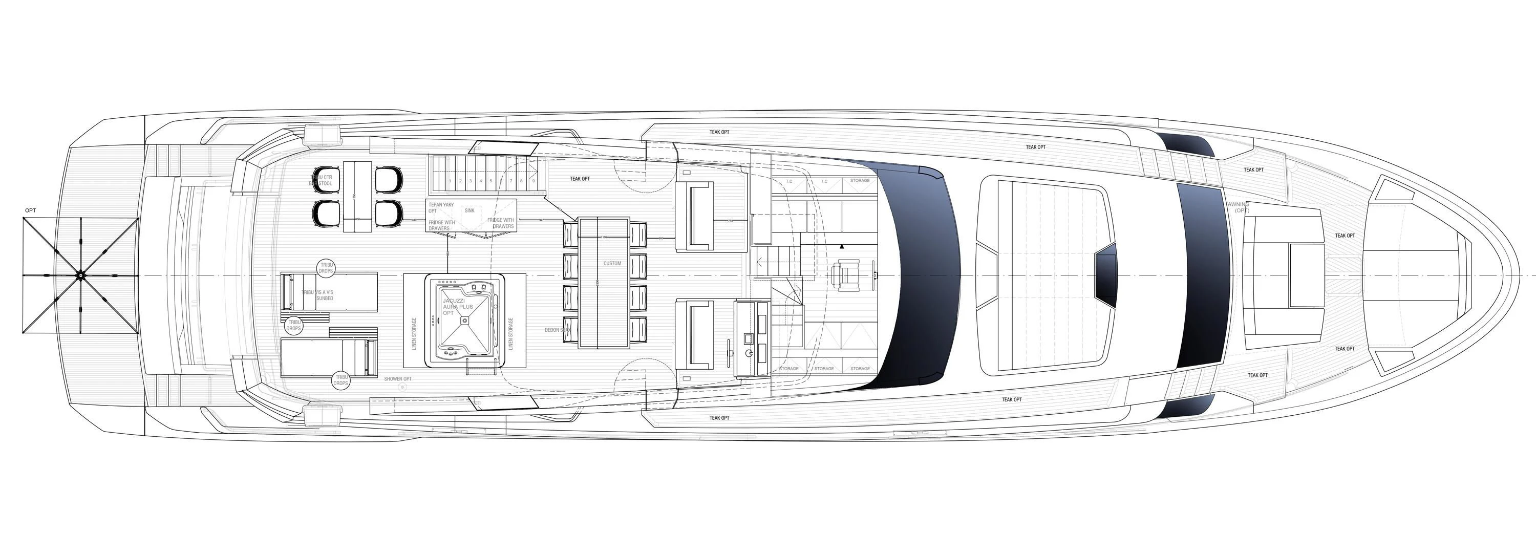 diagram aboard NOOR II Yacht for Charter