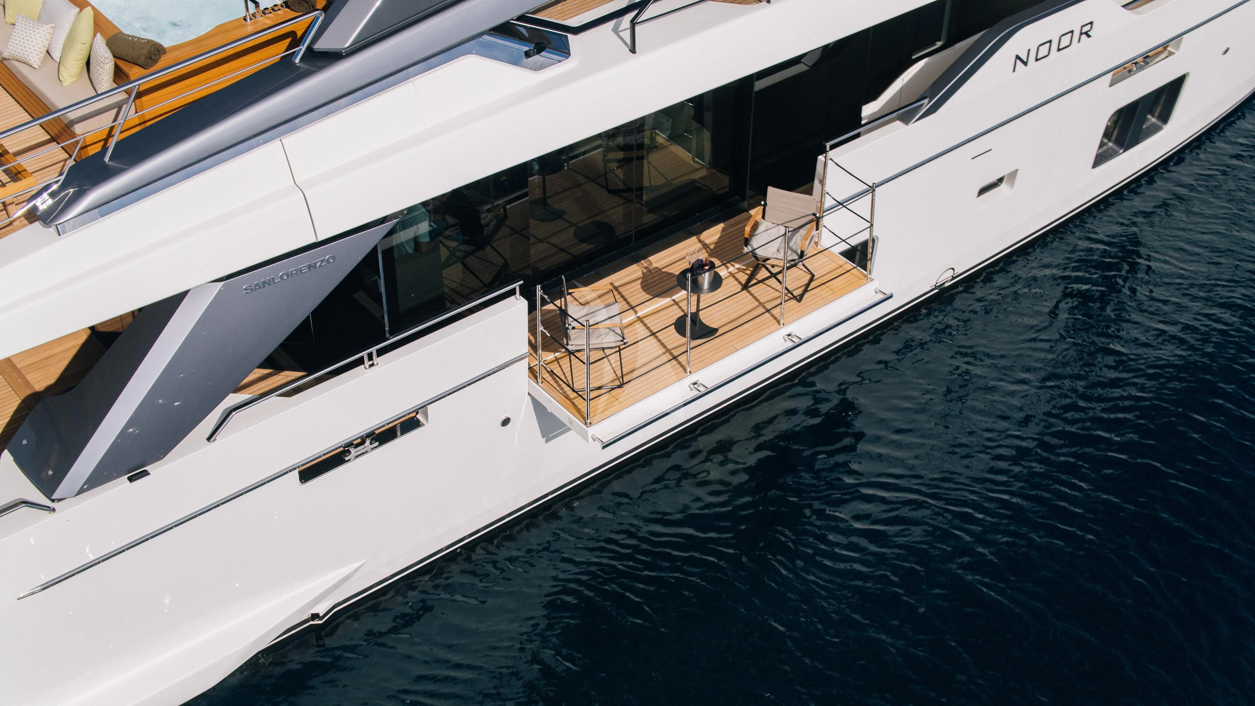 a boat on the water aboard NOOR II Yacht for Charter