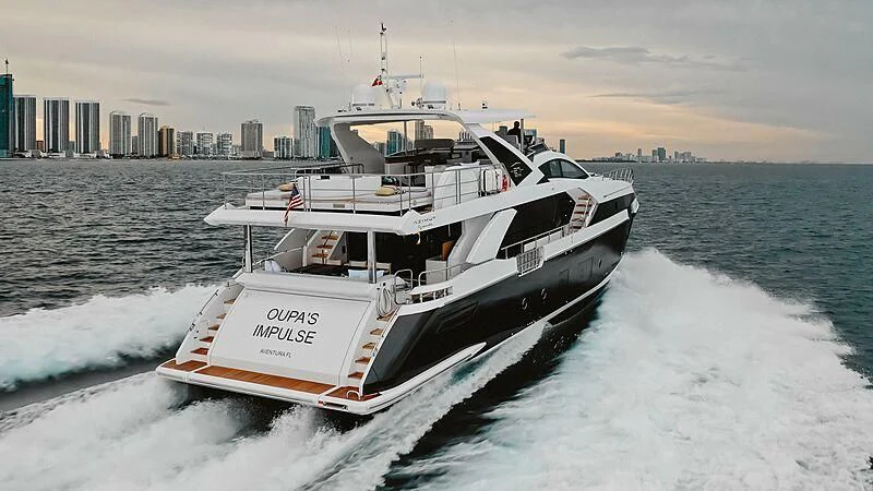 a boat on the water aboard MAJESTIC MOMENTS Yacht for Sale
