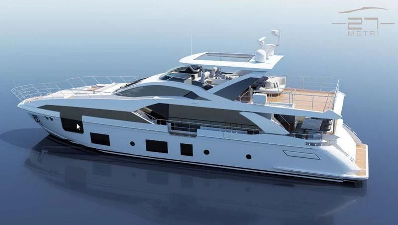 a white yacht in the water aboard MAJESTIC MOMENTS Yacht for Sale
