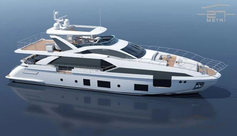 a white yacht in the water aboard MAJESTIC MOMENTS Yacht for Sale