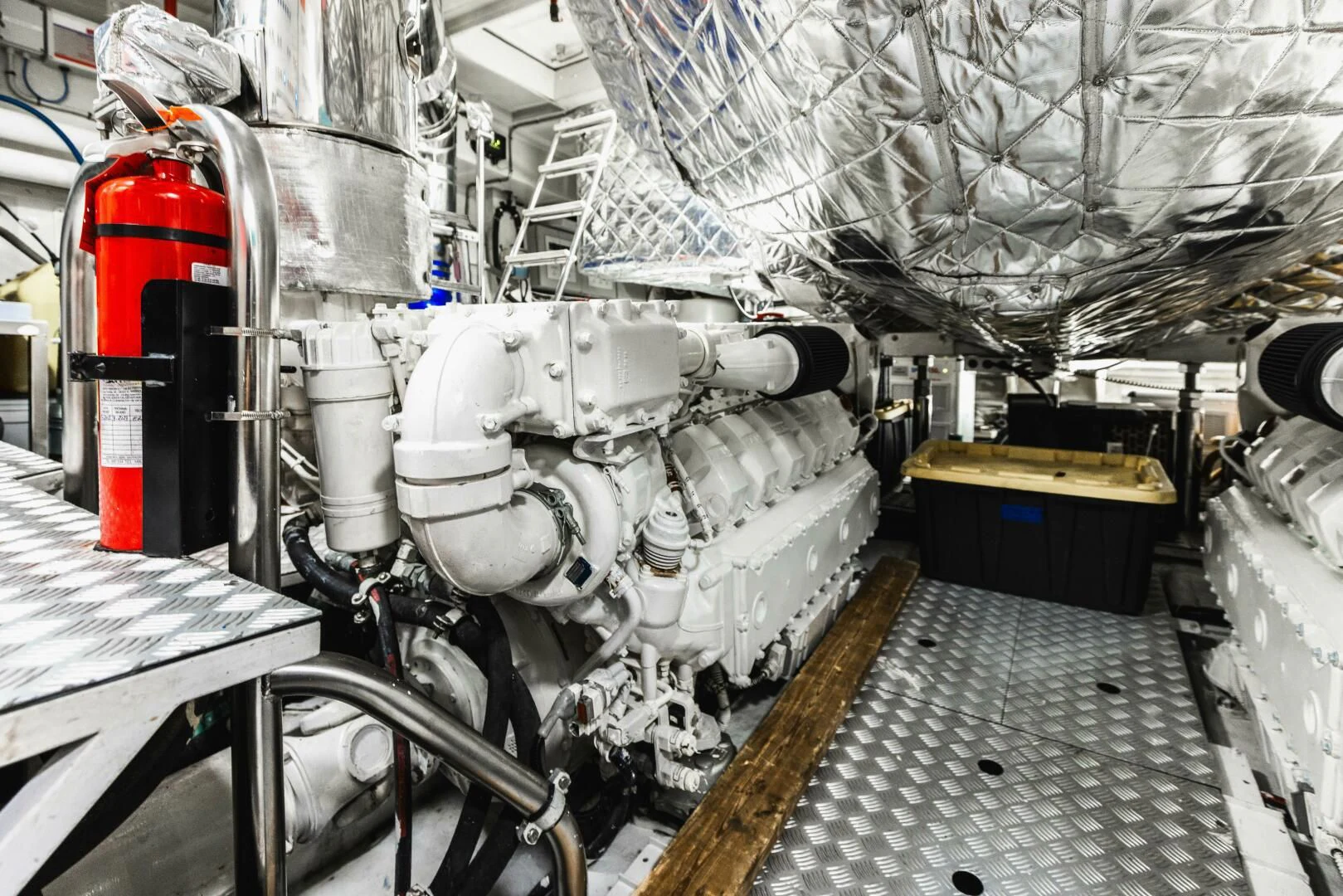 a large machine in a factory aboard MAJESTIC MOMENTS Yacht for Sale