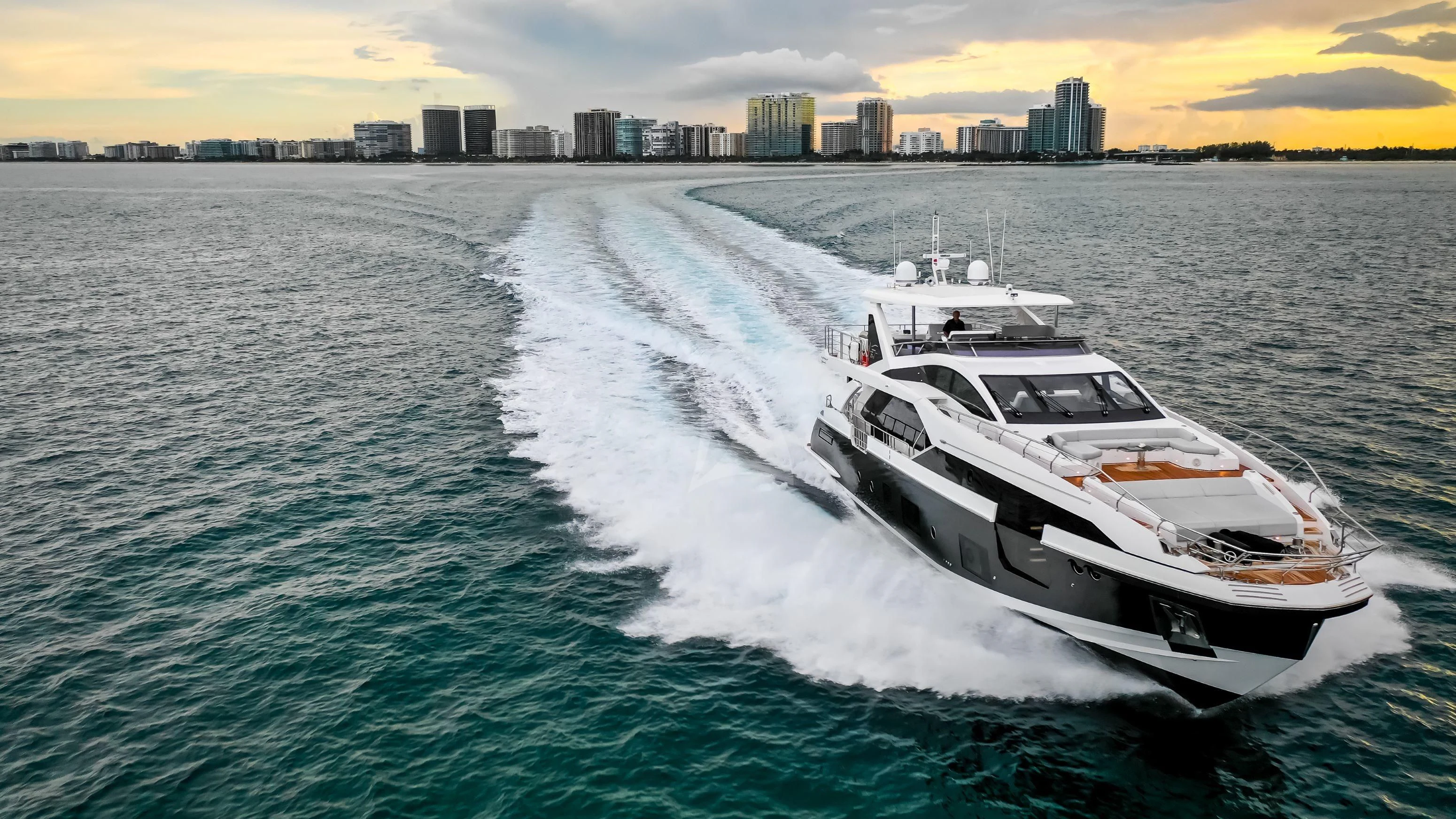 a boat on the water aboard MAJESTIC MOMENTS Yacht for Sale