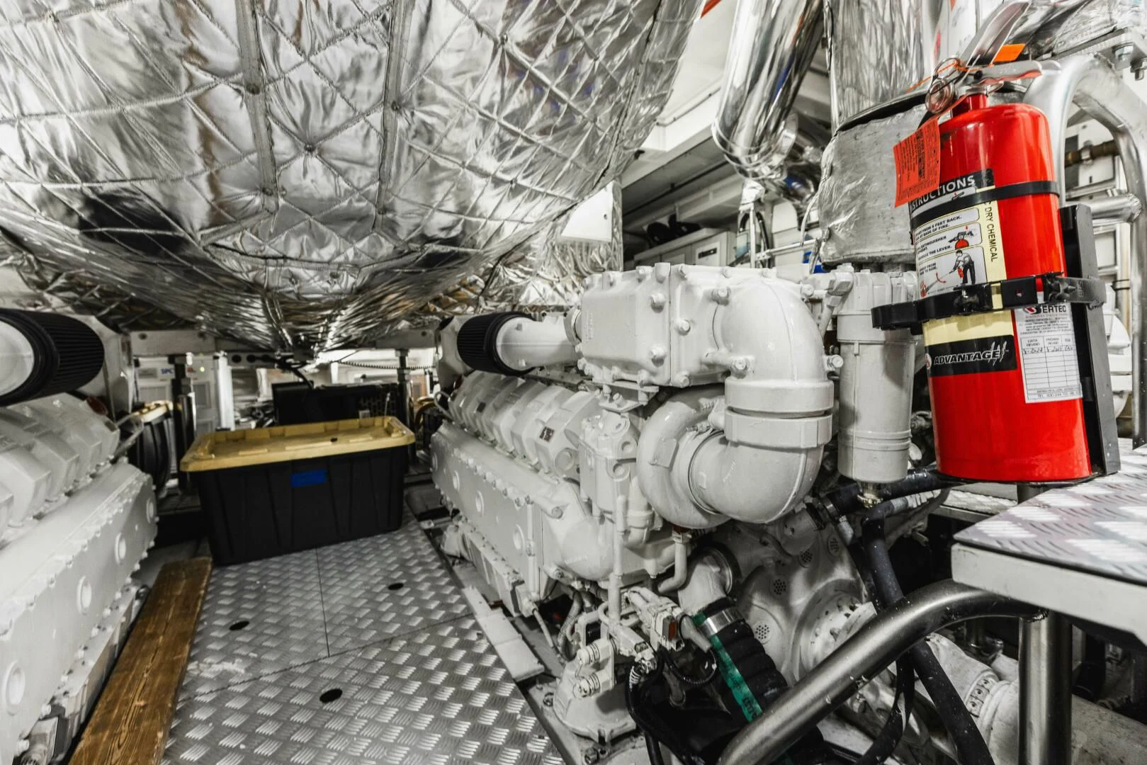 a large machine in a factory aboard MAJESTIC MOMENTS Yacht for Sale