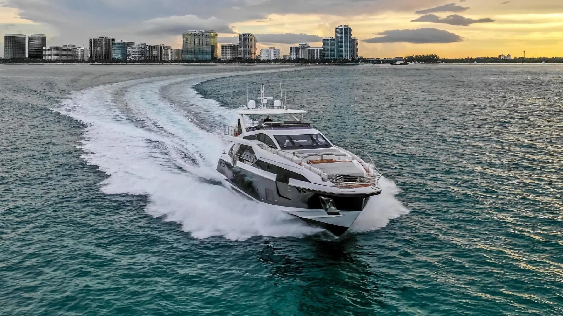 a boat on the water aboard MAJESTIC MOMENTS Yacht for Sale