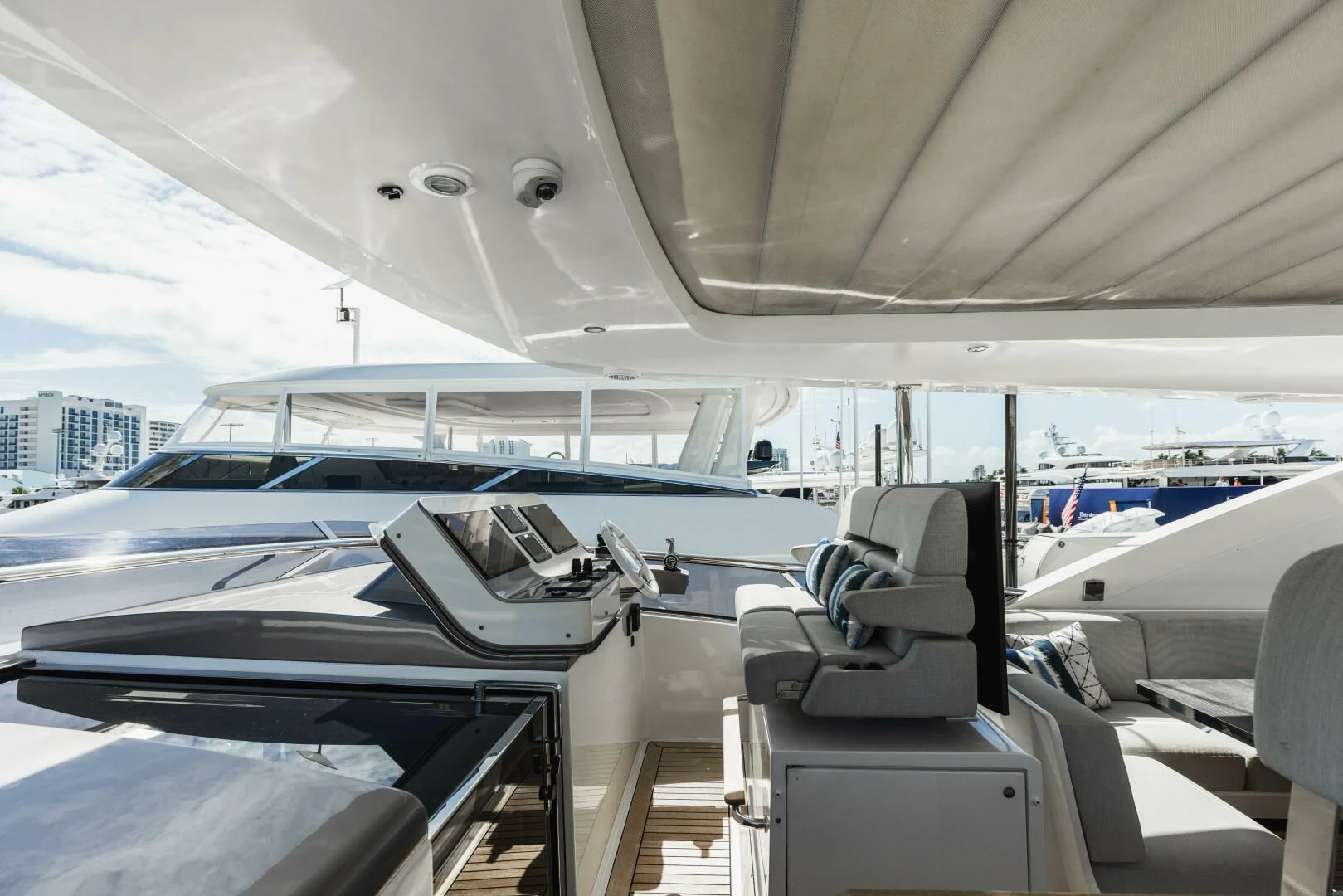 the inside of a boat aboard MAJESTIC MOMENTS Yacht for Sale