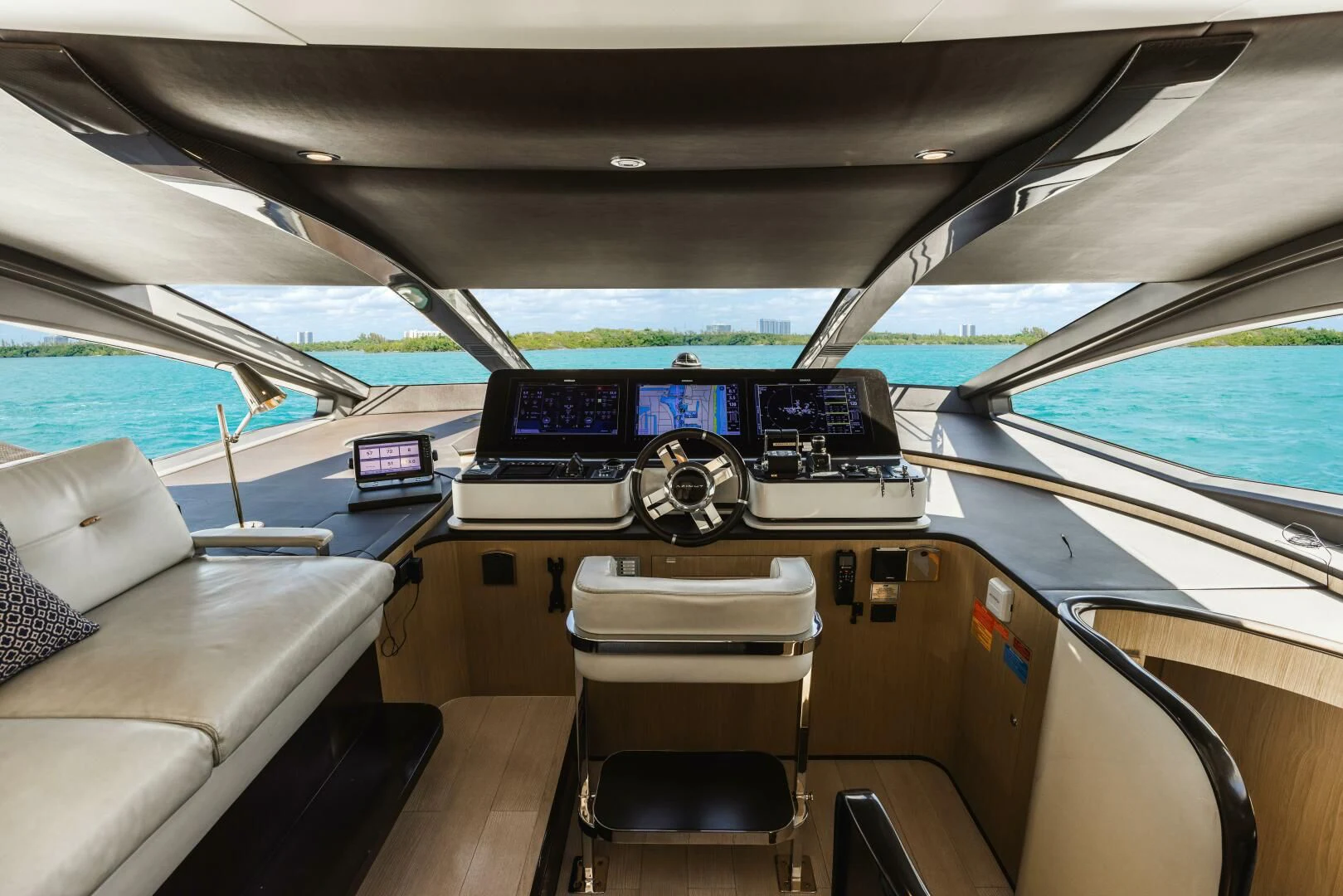 inside of a car aboard MAJESTIC MOMENTS Yacht for Sale