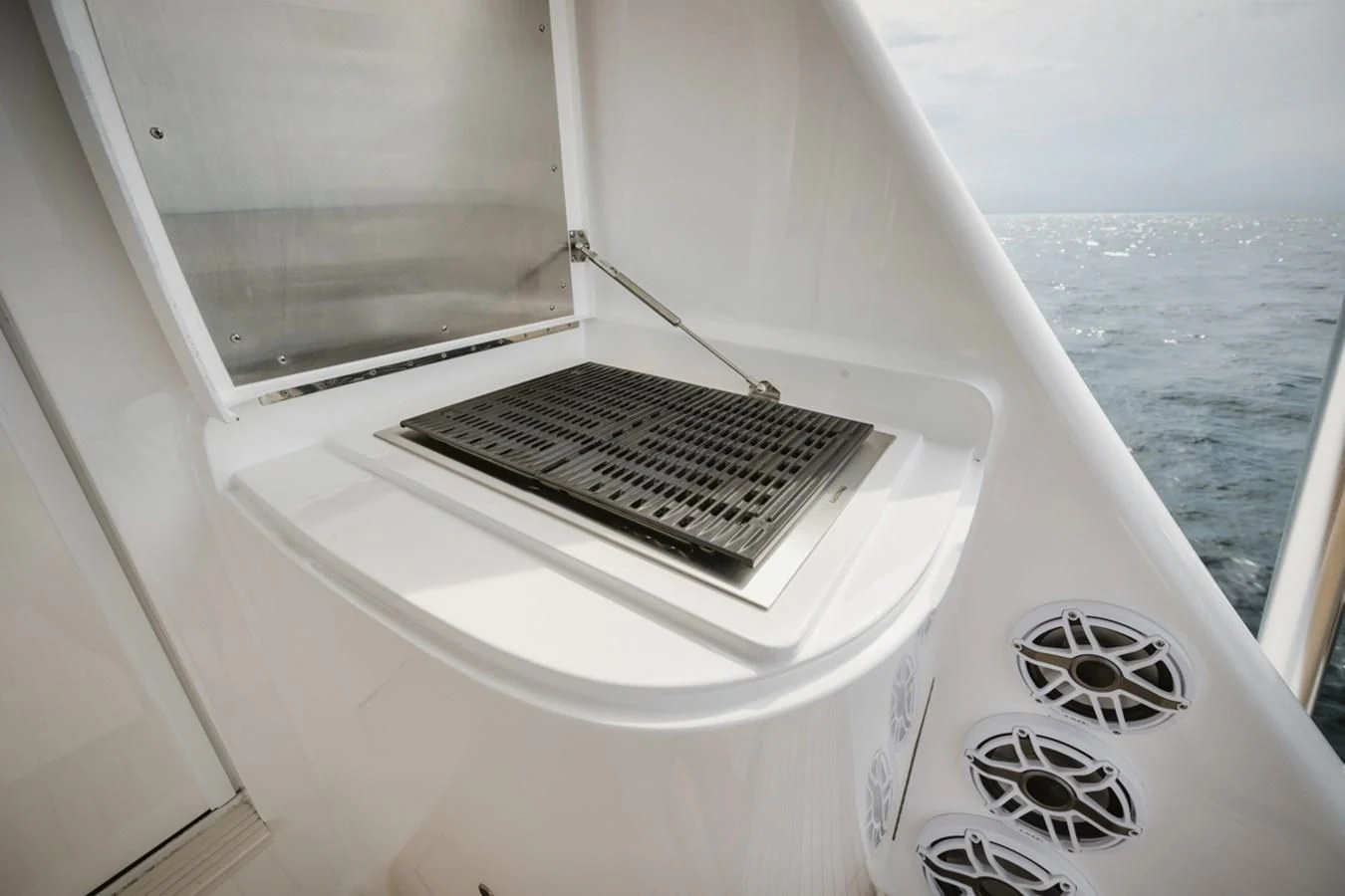 a laptop on a boat aboard WHY WOULDN'T WE Yacht for Sale