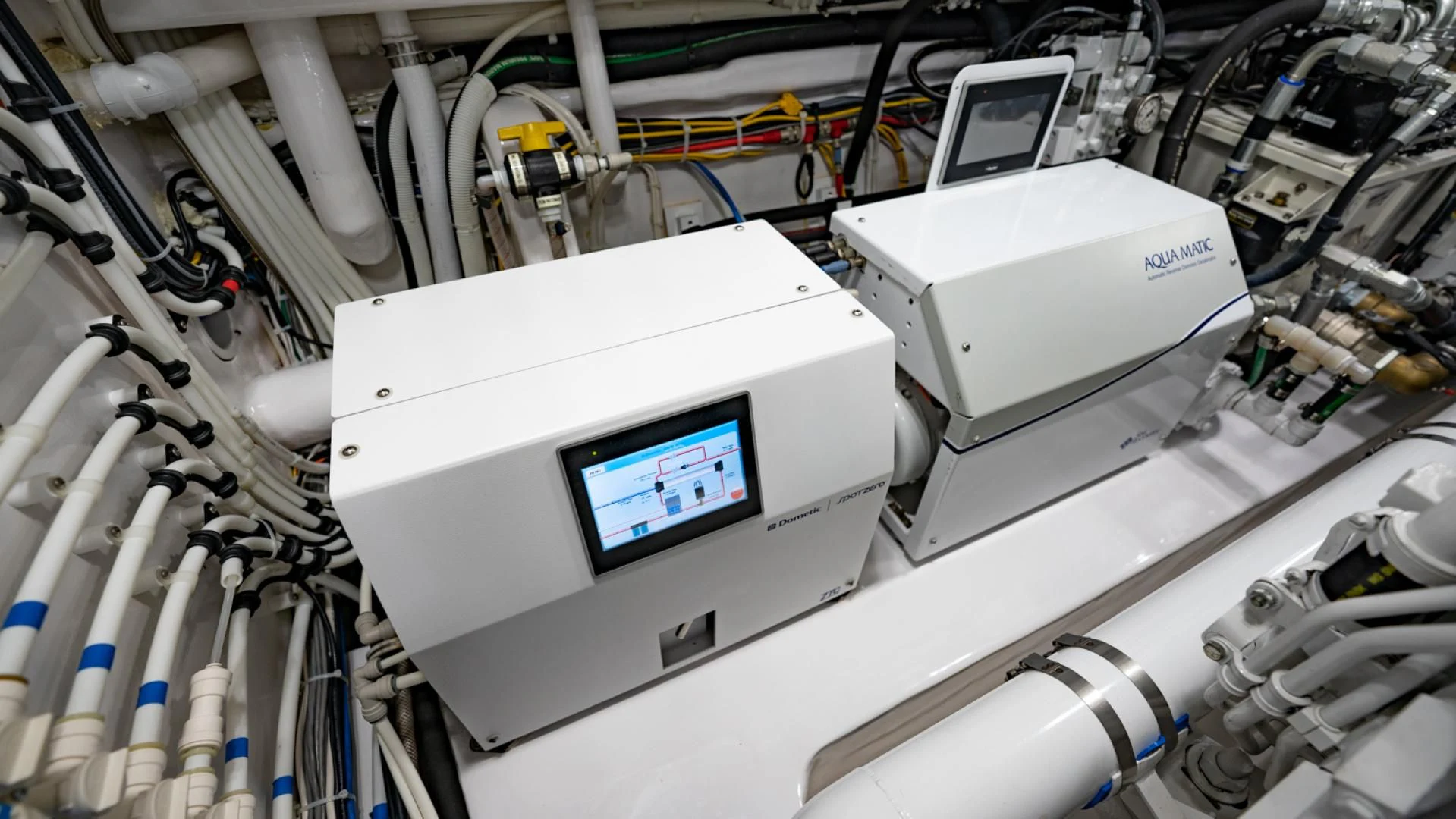 a machine with a screen aboard WHY WOULDN'T WE Yacht for Sale