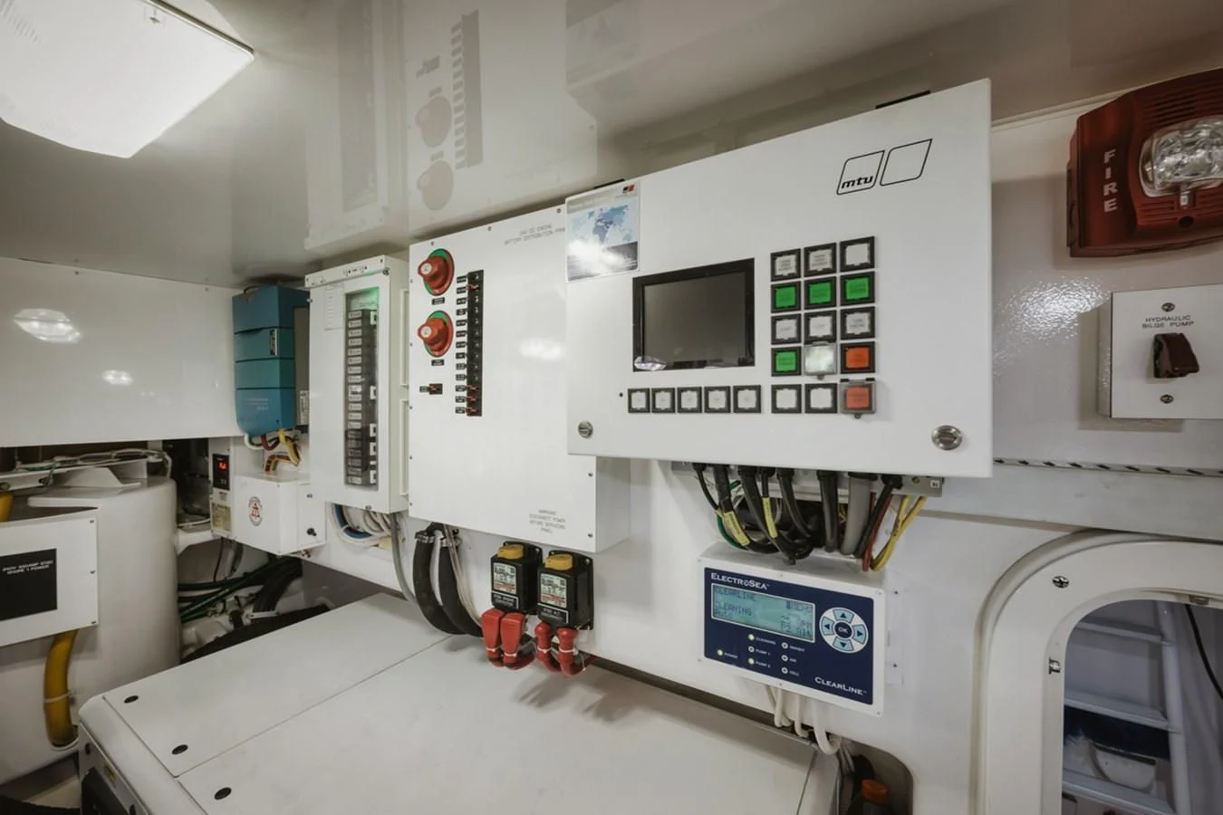 a room with several machines aboard WHY WOULDN'T WE Yacht for Sale