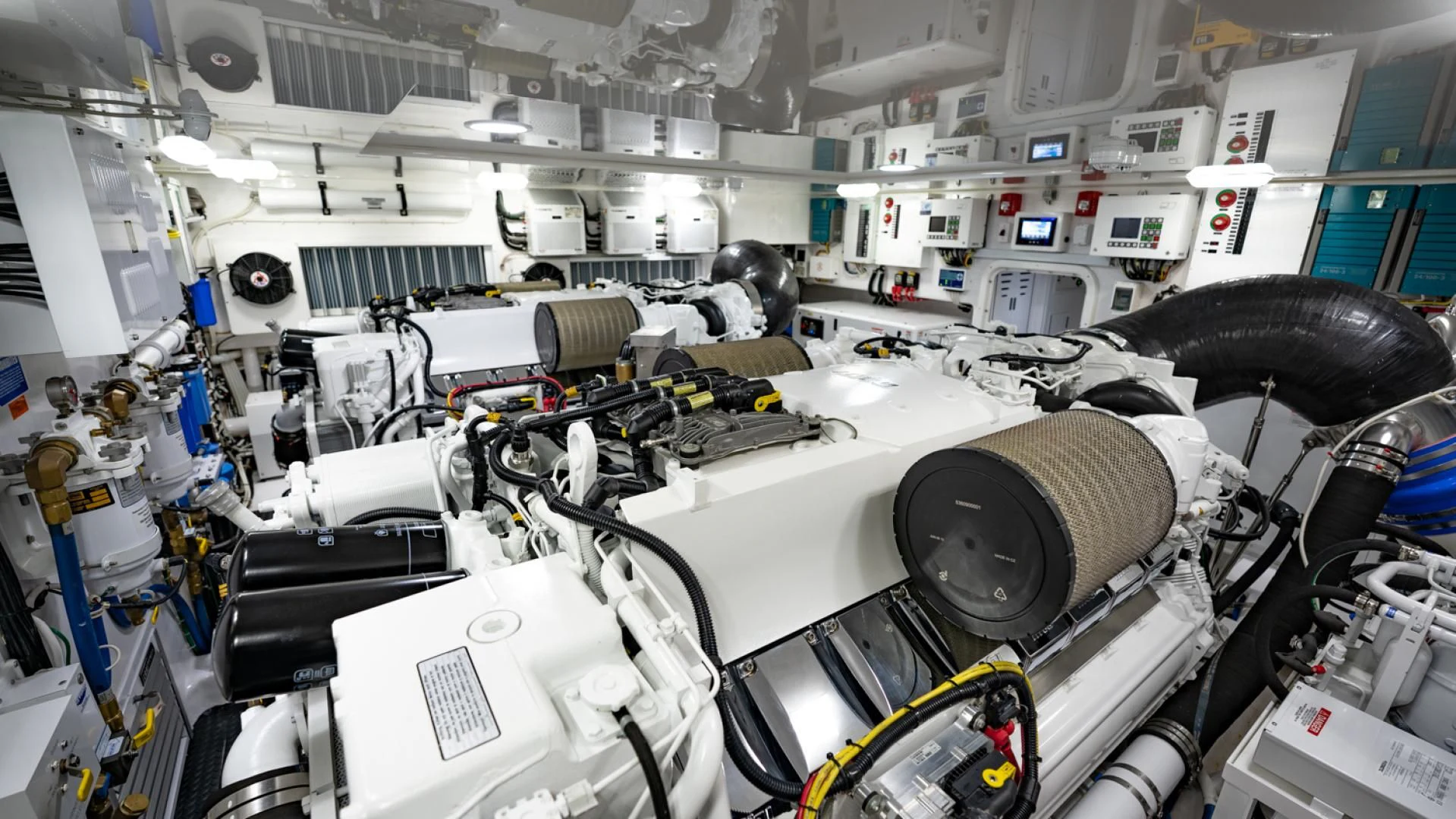 a room full of machines aboard WHY WOULDN'T WE Yacht for Sale